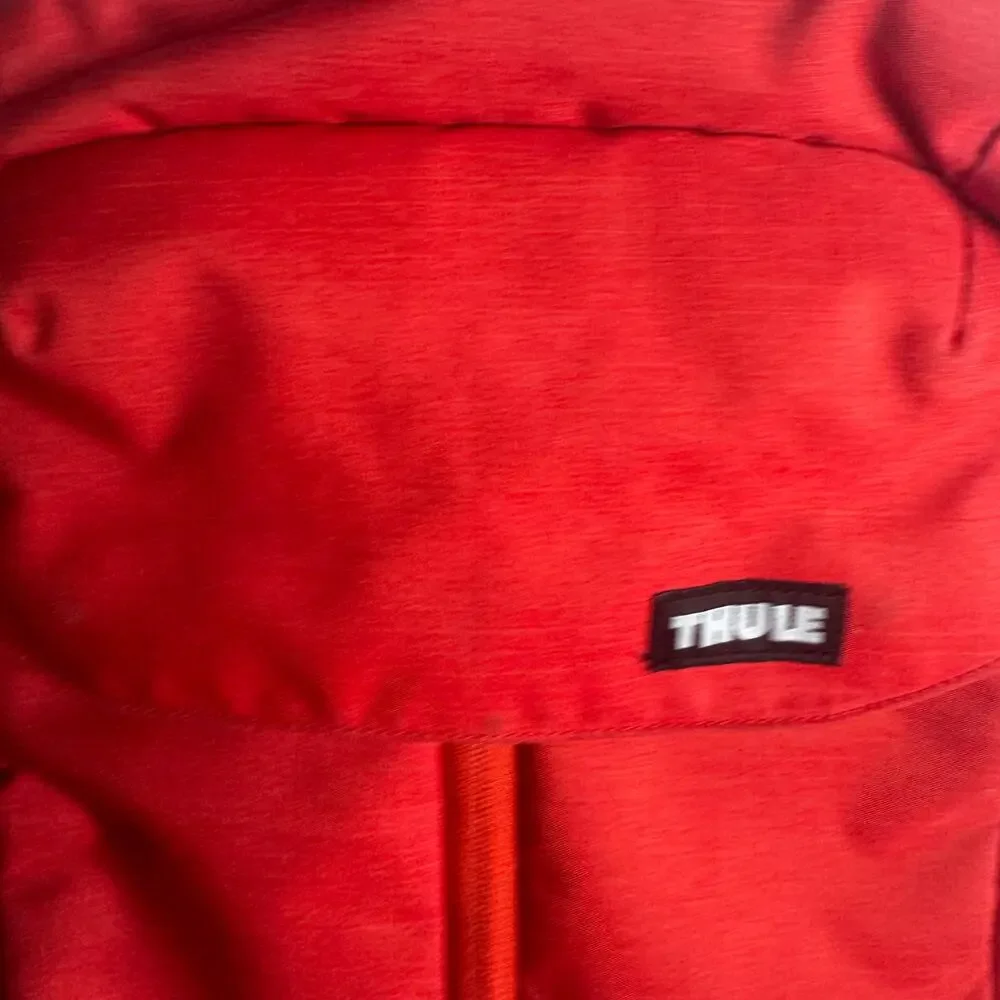 Thule Lithos Laptop Backpack Red  Bag Lightweight Padded Multi-Pocket 18x13